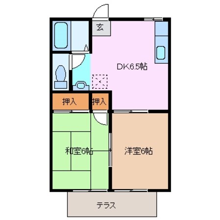 大矢知駅 徒歩15分 1階の物件間取画像